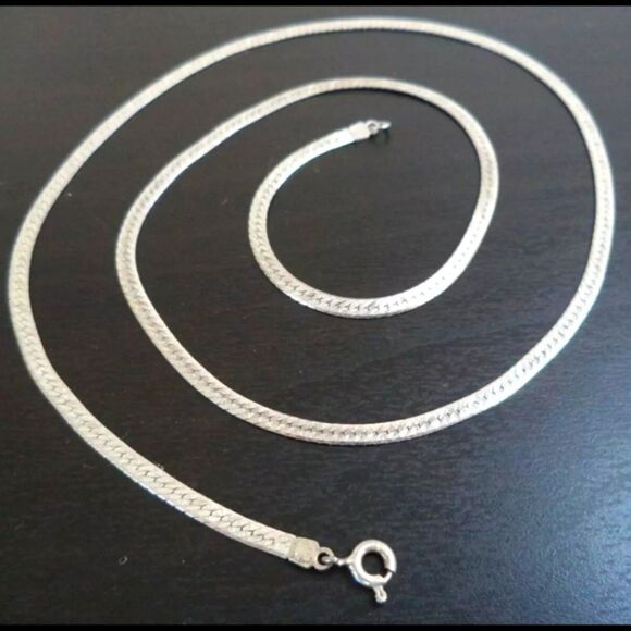 VINTAGE ESTATE SIGNED MILOR 925 ITALY STERLING SILVER 20" NECKLACE - Picture 1 of 3